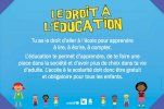 L'éducation est un droit pour tous les enfants (Unicef)